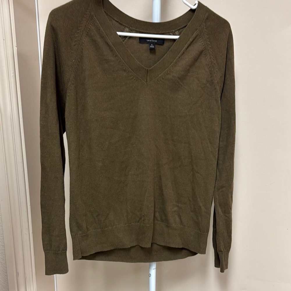Banana Republic Olive V-Neck Sweater